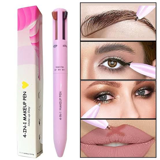 Eye Shadowliner Combination 4 In 1 Makeup Pen Multifunctional Cosmetics Ballpoint Pens Waterproof Eyeliner Eyebrow Pencil Longlasting Highlighter Stick